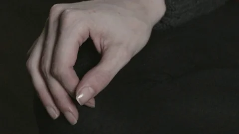 Woman's hand restless Stock Footage 82031212