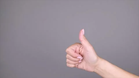 Woman's hand showing gesture class Stock Footage 139042072