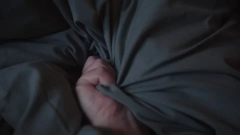 Woman's Hand Squeezing Pillow In Bed During Orgasm. Erotic Concept. Stock-Footage 260767739