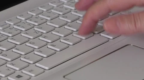 Woman's hand typing on computer keyboard Video stock 48533090