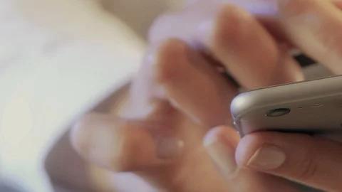 Woman's hand using credit card shopping online with smartphone Stock Footage 104364890