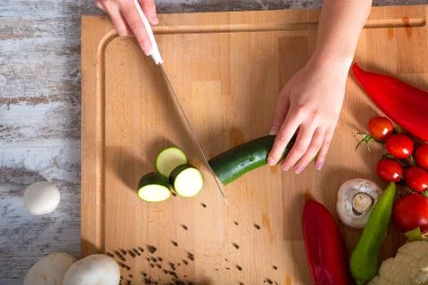 A woman's hand with vegetables Stock Photos