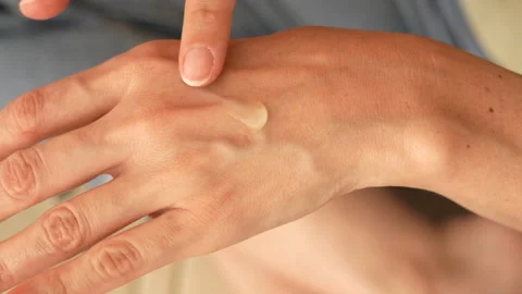 Woman’s Hands Applying Transparent Gel Stock Footage 290128800
