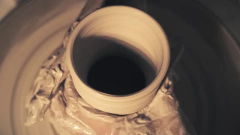Woman's hands create Ceramic Pot Stock Footage 133274361