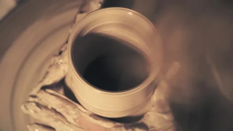 Woman's hands create Ceramic Pot Stock Footage 133275325