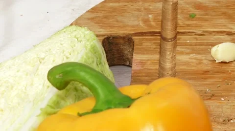 Woman's hands cut lemon Stock Footage 51620360