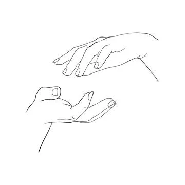 A woman's hands Stock Illustration