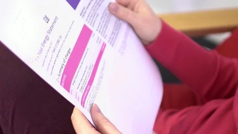 Woman's Hands looking at letters Stock Footage 73621328