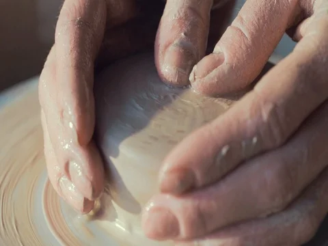 Woman's Hands Potter Macro Stock-Footage 72280578