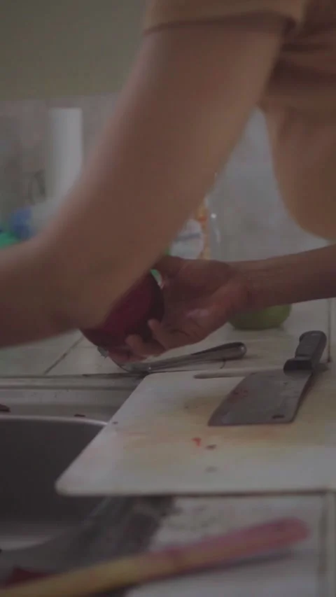 Woman's hands preparing food in the kitchen Stock Footage 341892941