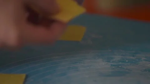 Woman's hands preparing a typical Italian pasta Stock Footage 150320999