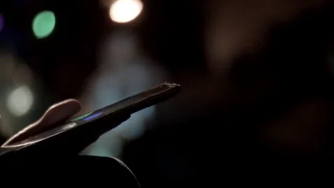 Woman's hands scrolling tablet christmas pan Stock Footage 69270920