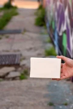 Woman's Hands with Tiny Canvas Stock Photos