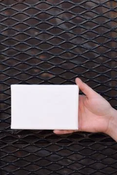 Woman's Hands with Tiny Canvas Stock Photos