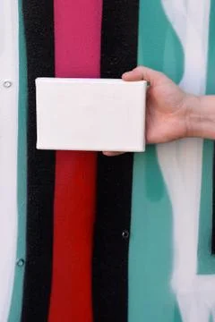 Woman's Hands with Tiny Canvas Stock Photos