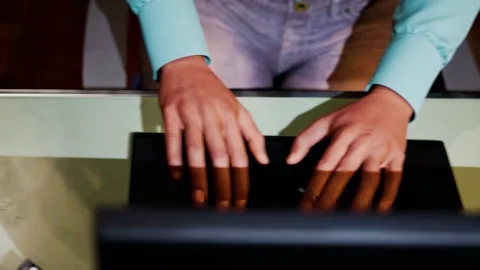 Woman's Hands Typing Stock Footage 248631974