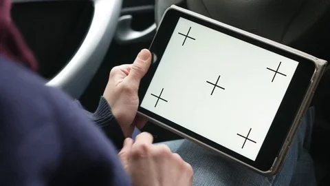 Womans hands using laptop with screen template. Stock Footage 73811490