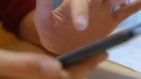 Woman's hands using smartphone for social media communication Stock Footage 327664165