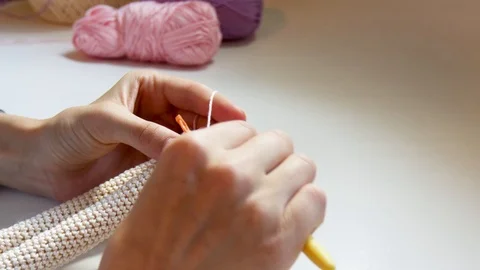 Woman's hands while Doll making Video stock 119036524