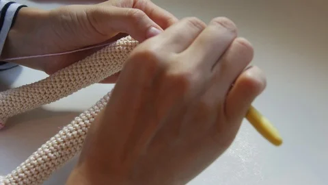 Woman's hands while Doll making Video stock 119036771