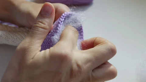 Woman's hands while Doll making Vídeo Stock 119117210