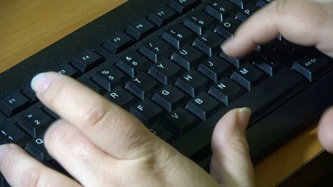 Woman's hands working on the computer Stock Footage 127722753