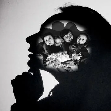 In a woman's head Stock Photos