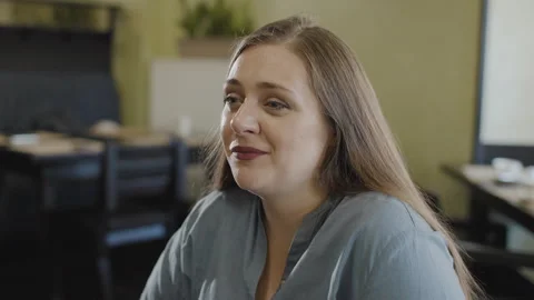 A woman's heartfelt conversation about self-acceptance and body positivity Stock Footage 291972449