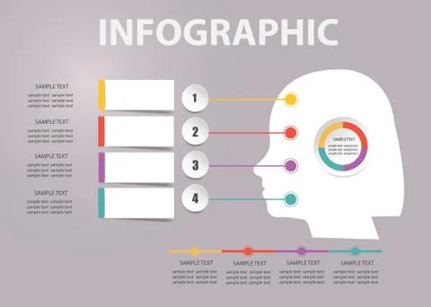 The woman's  infographic vector Stock Illustration