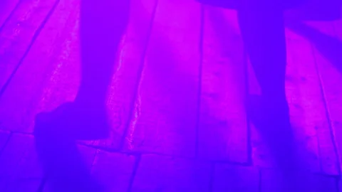 Woman's legs on the dance floor Stockbeeldmateriaal 90285558