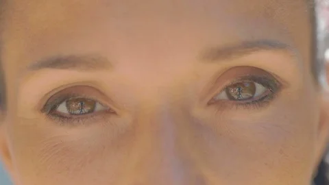 A woman's look into the camera. Macro Stock Footage 73233980