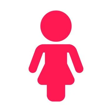 Woman's mark. Restroom sign. Vector. Stock Illustration