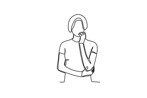 A woman's panic attack Stock Illustration