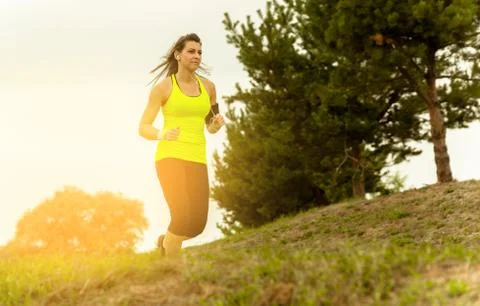 Woman's run. Stock Photos