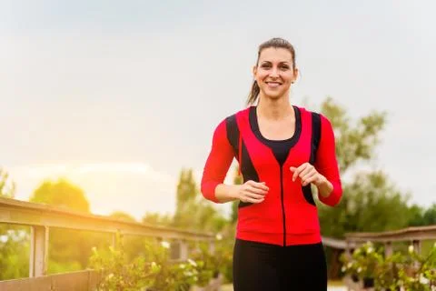 Woman's run. Stock Photos