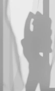 Womans shadow posing by a window 스톡 사진