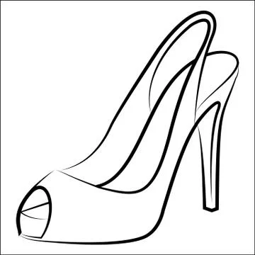 Woman's shoe Illustrazione stock