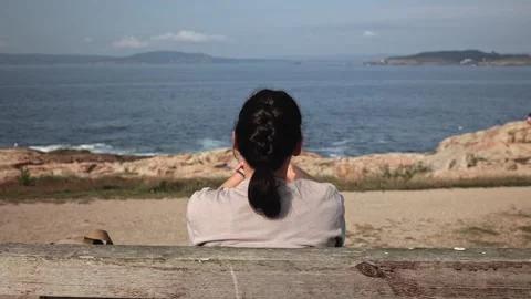 A Woman's Tranquil Journey: Finding Freedom and Wellness Video stock 246757873