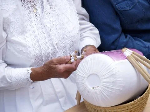 Womans working hands Stock Photos