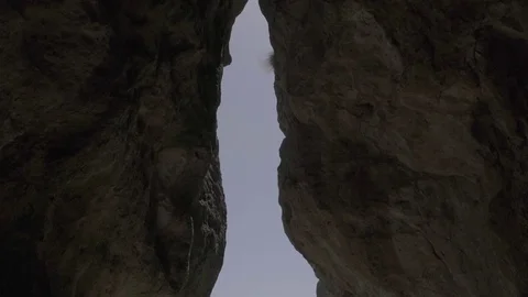 The Womb Cave Vertical Pan 4K Stock Footage 76556869