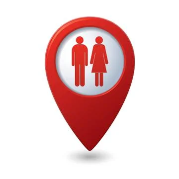 Women AND man RED pointer Stock Illustration