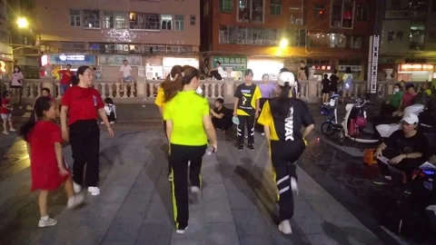 The women are dancing for exercise Stock Footage 137766498