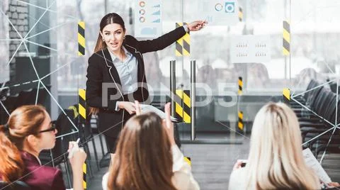 Women business training female coach speaker Stock Photos