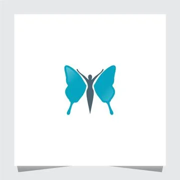 Women Butterfly Logo Inspirations Template Stock Illustration