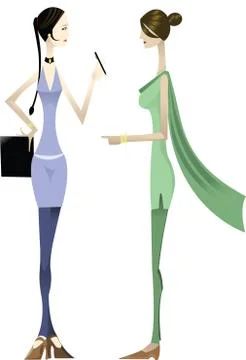 Women chat Stock Illustration