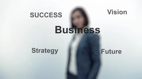 Women click on digital virtual interface Stock Footage 43766336