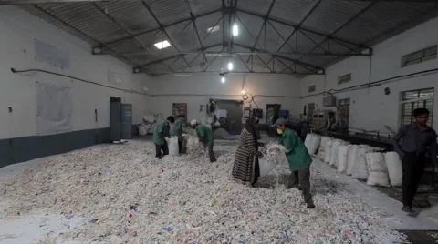 Women Collecting Garbage Stock-Footage 55439953