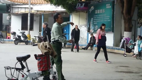 The women danced for exercise Stock Footage 72325365