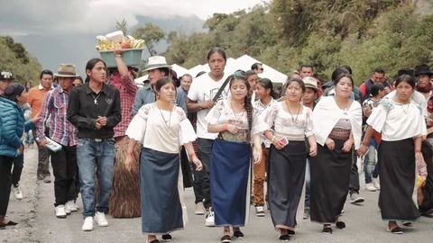 Women dancing during the protest Stock Footage 119431225