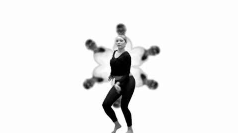 Women dancing isolated on white background dance Stock Footage 25147409